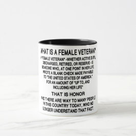 Definition des weiblichen Veteranen Tasse