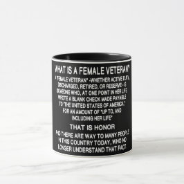 Definition des weiblichen Veteranen Tasse