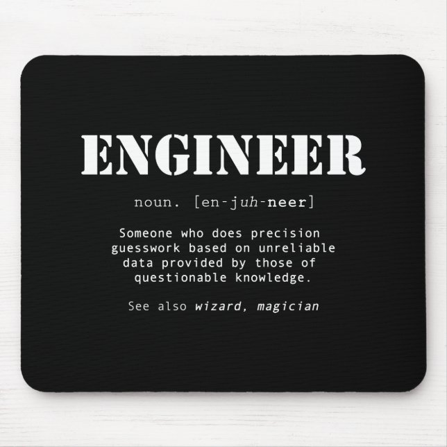 Definition des Wörterbuchs "Funny Engineer" Mousepad (Vorne)