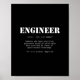 Definition des Wörterbuchs "Funny Engineer" Poster