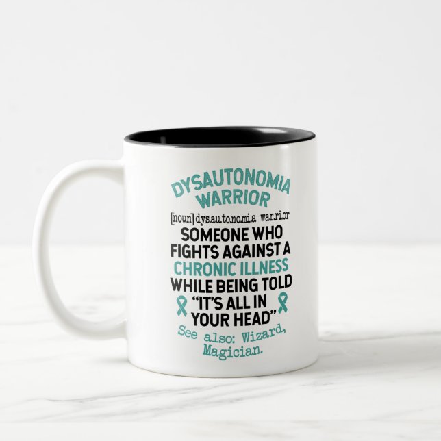 Definition Dysautonomie Krieger Zweifarbige Tasse (Links)