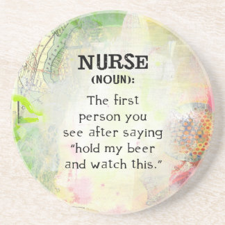 Definition einer Krankenschwester Sandstein Untersetzer