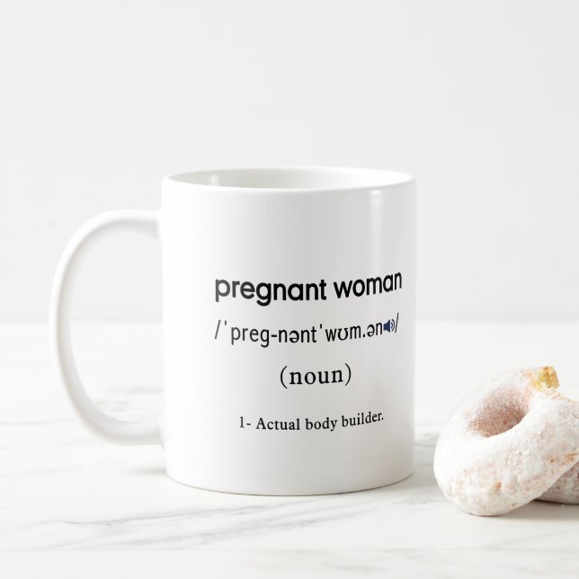 Definition einer lustigen Schwangerschaft Kaffeetasse (Mit Donut)