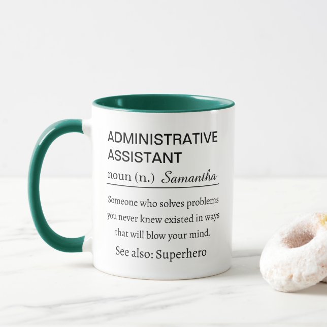 Definition einer persönlichen administrativen Assi Tasse (Mit Donut)