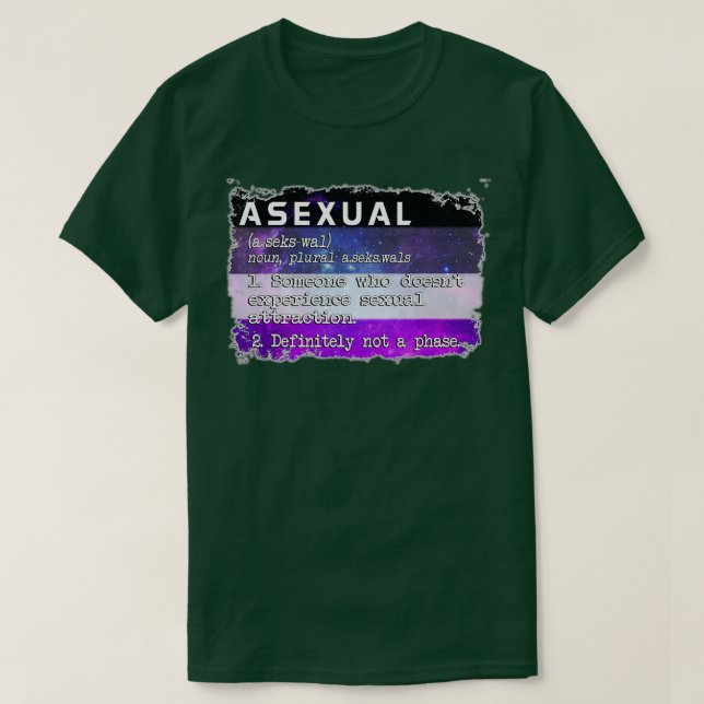 Definition eines asexuellen Wörterbuchs T-Shirt (Design vorne)