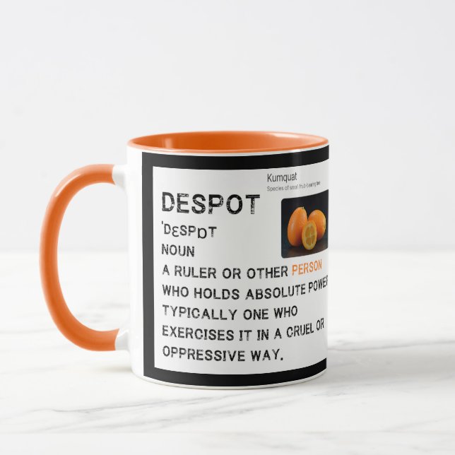 Definition eines Despots (siehe auch Kumquat) Tasse (Links)