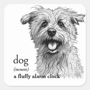 Definition eines Hundes Quadratischer Aufkleber