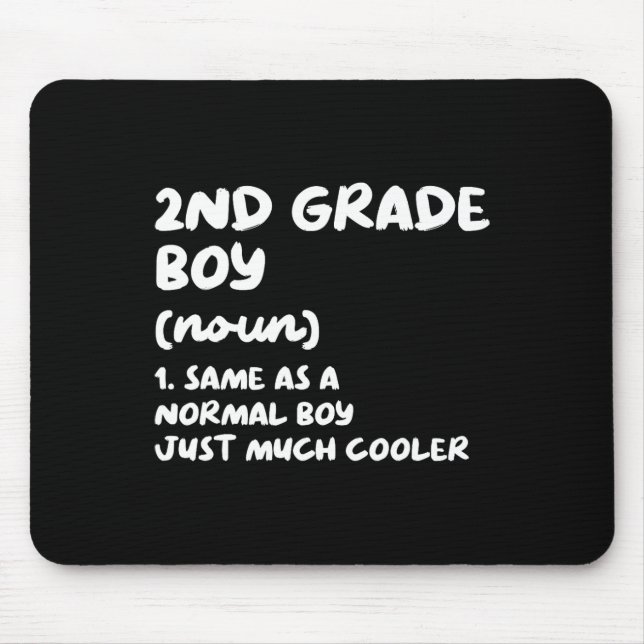 Definition eines Jungen der 2. Klasse Spaß Ck Zur  Mousepad (Vorne)