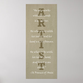 Definition eines Künstlers Poster