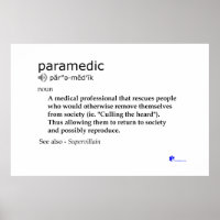 Definition eines Paramedic - Poster - Drucken
