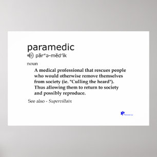 Definition eines Paramedic - Poster - Drucken