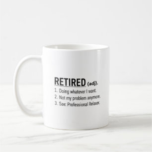 Definition eines Rentners als professioneller Ents Kaffeetasse