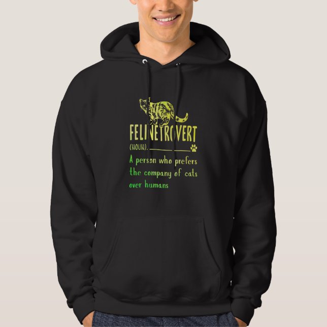 Definition Einführung Felinetrovert Cat Hoodie (Vorderseite)