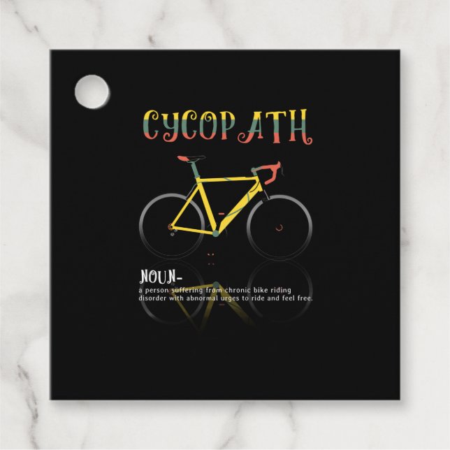Definition Funny Cycling Addict Geschenk für Geschenkanhänger (Vorderseite)