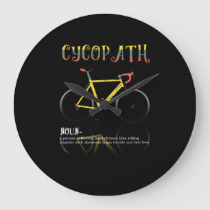 Definition Funny Cycling Addict Geschenk für Große Wanduhr