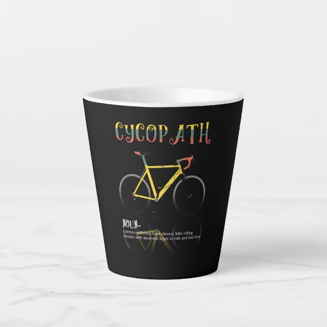 Definition Funny Cycling Addict Geschenk für Milchtasse (Vorderseite)