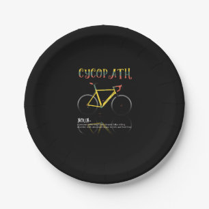 Definition Funny Cycling Addict Geschenk für Pappteller