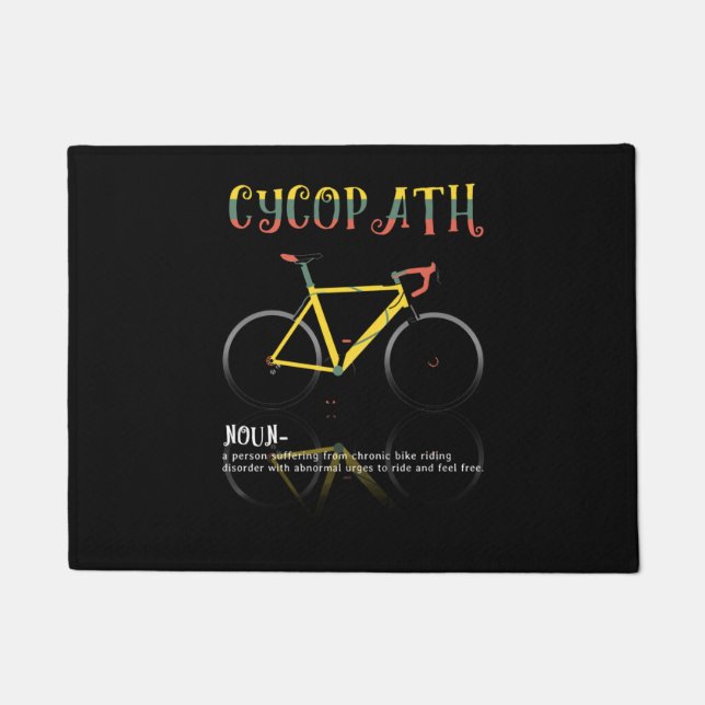 Definition Funny Cycling Addict Geschenk für Radfa Fußmatte (Vorderseite)