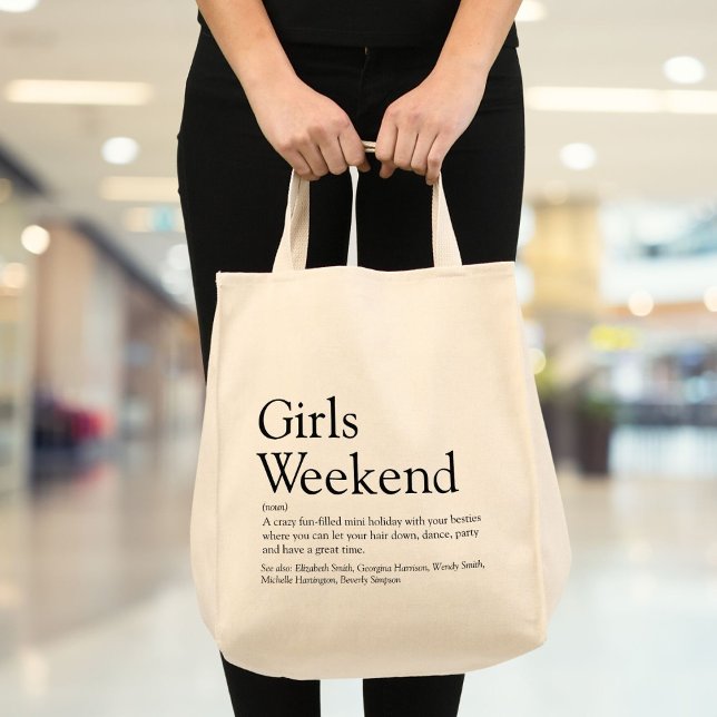 Definition für "Custom Fun Girls Weekend" Tragetasche (Custom Fun Girls Weekend Definition Tote Bag)