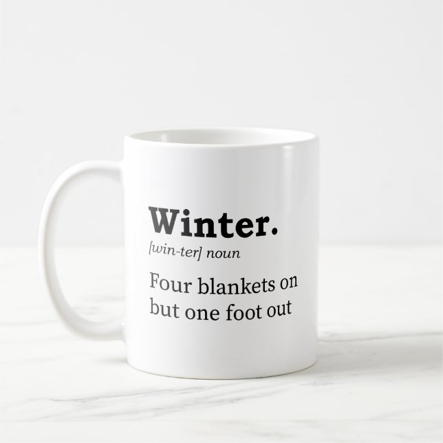 Definition für den Winter Kaffeetasse (Links)