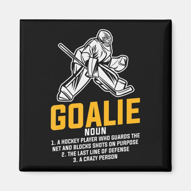 Definition für Eishockey-Goalie-Spaß für alle Spie Magnet (Vorne)