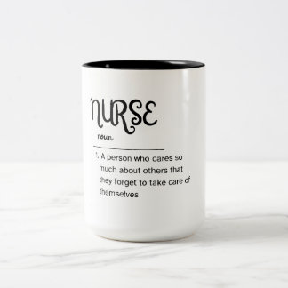 Definition für Krankenschwester Teil 1 Zweifarbige Tasse