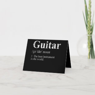 Definition Guitar   Bestes Instrument weltweit Dankeskarte