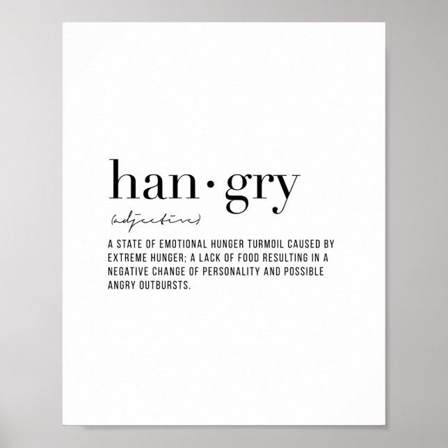 Definition Hangry Poster (Vorne)