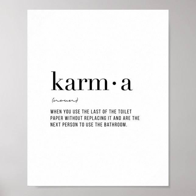 Definition Karma Poster (Vorne)