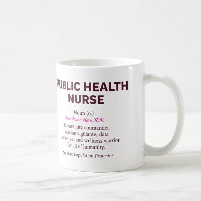 Definition Krankenpfleger im öffentlichen Gesundhe Kaffeetasse (Rechts)