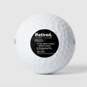 Definition lustiger Ruhestand Golfball