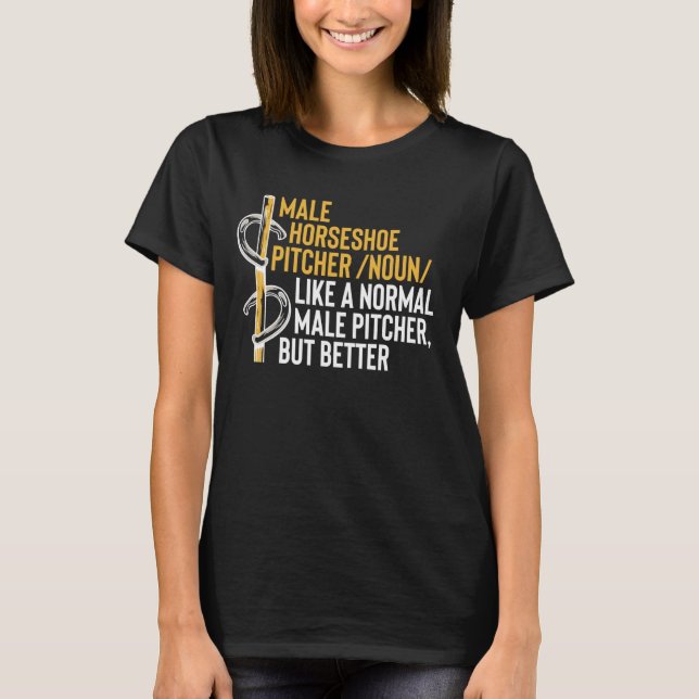 Definition männlicher Hufeisenwerfer T-Shirt (Vorderseite)