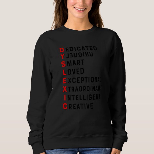 Definition of Dyslexia Awareness Interventionist T Sweatshirt (Vorderseite)