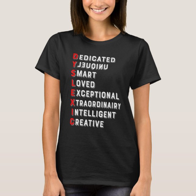 Definition of Dyslexia Awareness Interventionist T T-Shirt (Vorderseite)