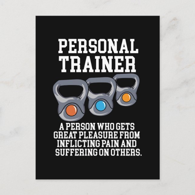 Definition Personal Trainer Postkarte (Vorderseite)