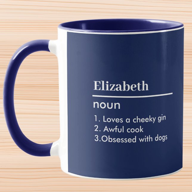 Definition Personalisierter Navy-Name Tasse (Von Creator hochgeladen)
