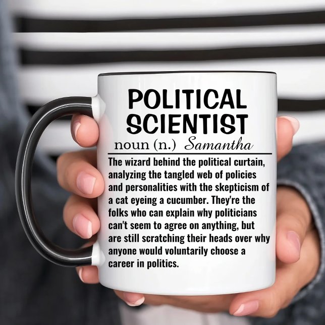 Definition politischer Wissenschaftler Zweifarbige Tasse (Von Creator hochgeladen)