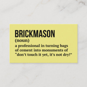 Definition-Spaß für Brick Builder Visitenkarte