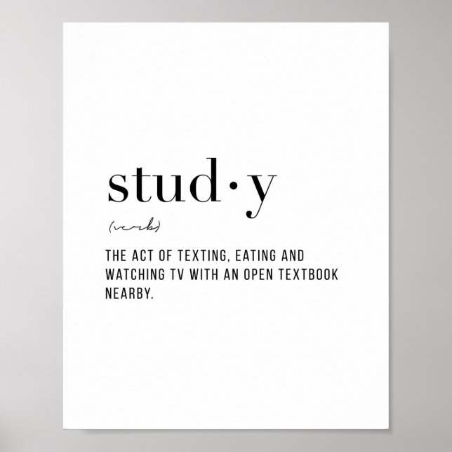 Definition-Studie Poster (Vorne)