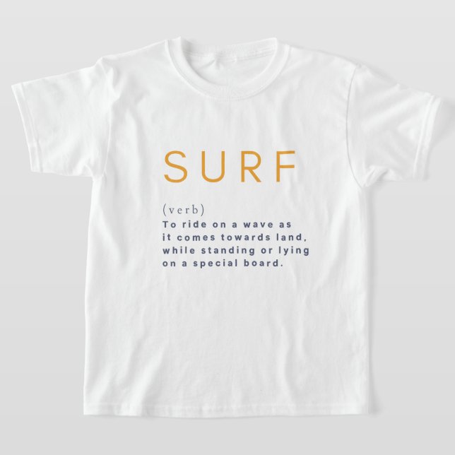 Definition Surfen bedeutet Design Water Wave Kids T-Shirt (Ablage )