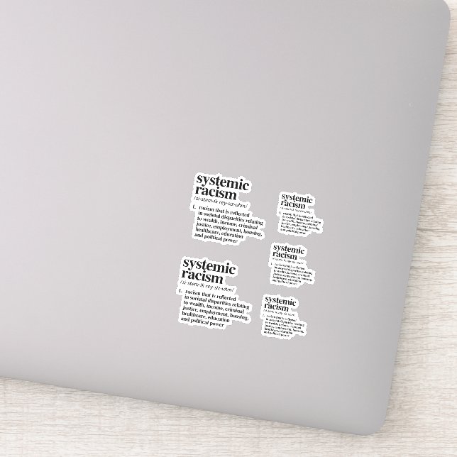 Definition systemischen Rassismus Aufkleber (Detail)