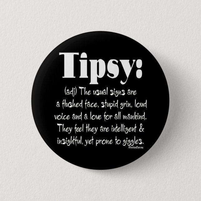 Definition Tipsy BW Button (Vorderseite)