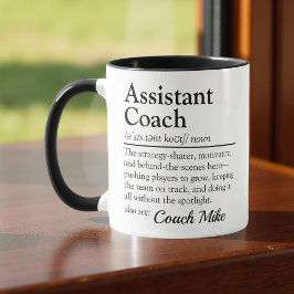 Definition von "Assistant Coach" für benutzerdefin Tasse