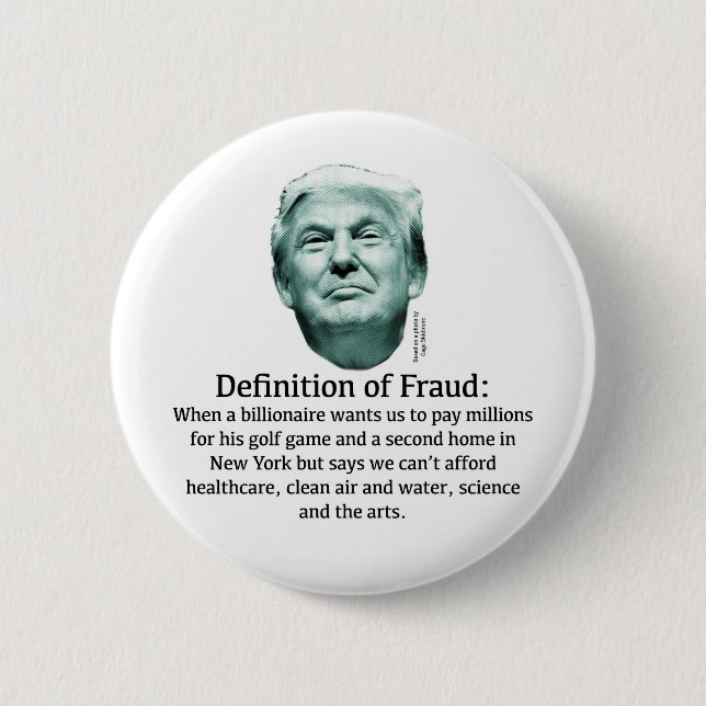 Definition von Betrug - TRUMP Button (Vorderseite)
