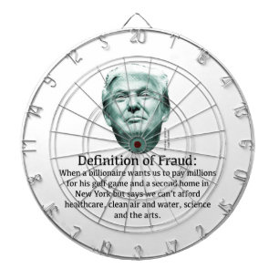 Definition von Betrug - TRUMP Dartscheibe