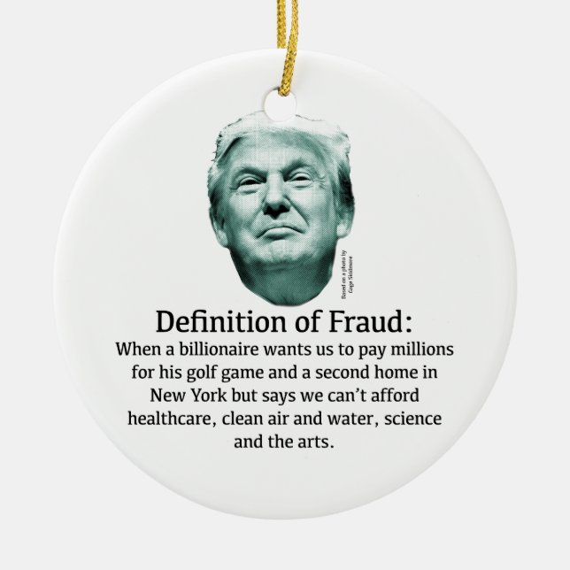 Definition von Betrug - TRUMP Keramik Ornament (Vorne)