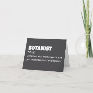 Definition von Comedian Pflanze Researcher Dankeskarte