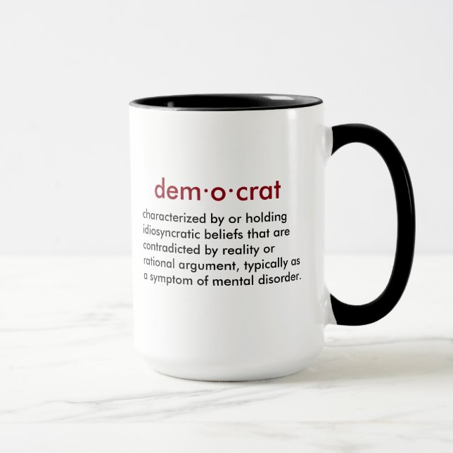 Definition von Demokraten Tasse (Rechts)