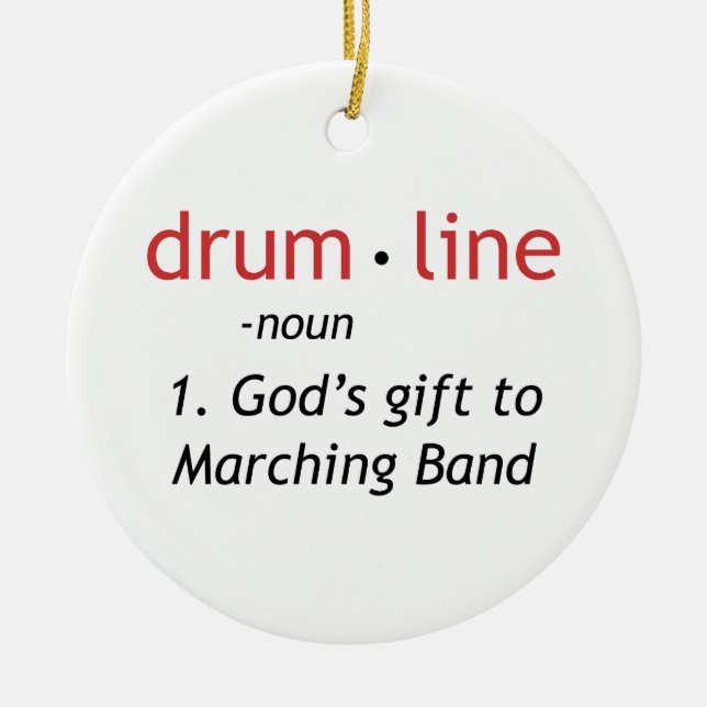 Definition von Drumline Keramik Ornament (Vorne)