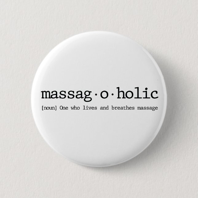 Definition von einem massag-a-holic button (Vorderseite)